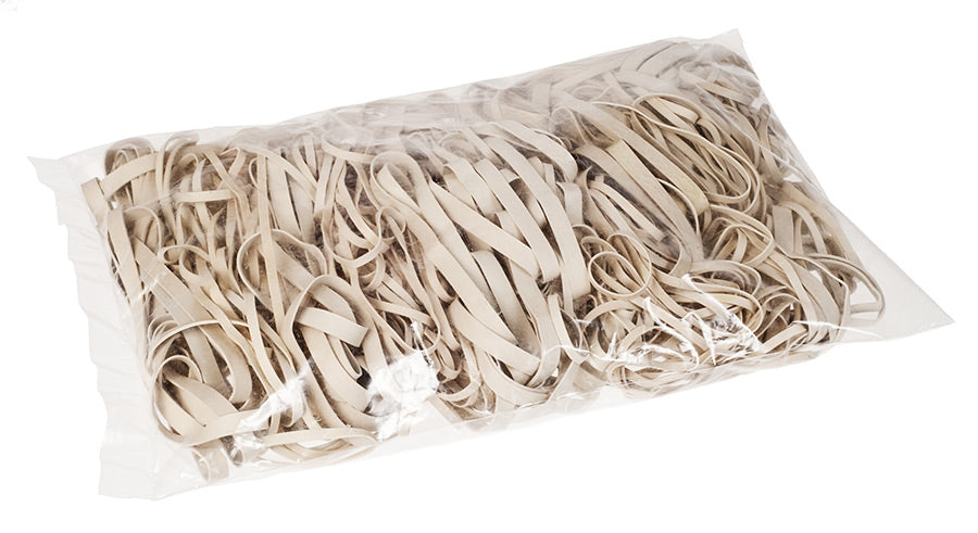 Hvid gummibånd | 300 x 3 mm | Ca. 340 stk