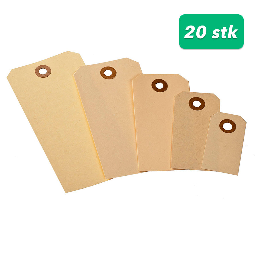 Manilamærker Neutral 5 x 10 cm, 20 stk.