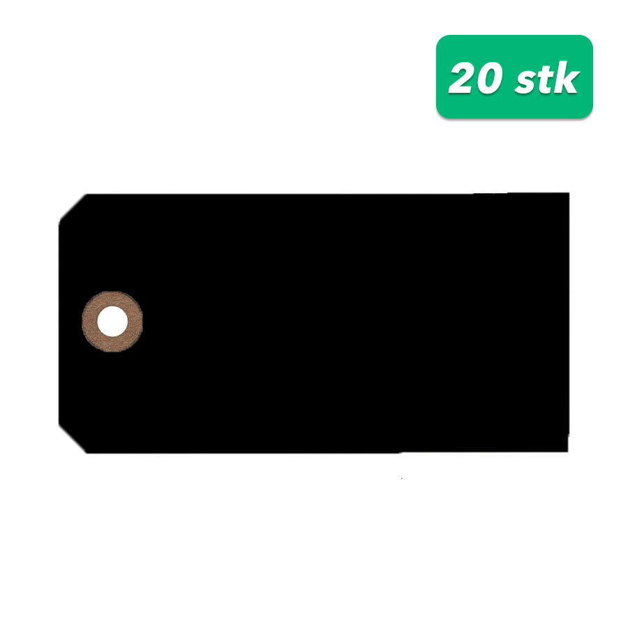 Manilamærker Sorte 5 x 10 cm, 20 stk.