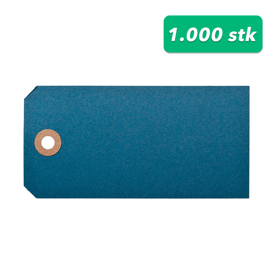 Manilamærke Blå | 4 x 8 cm | 1.000 stk