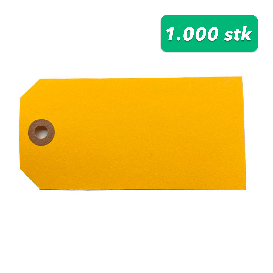 Manilamærke Gul | 6 x 12 cm | 1.000 stk