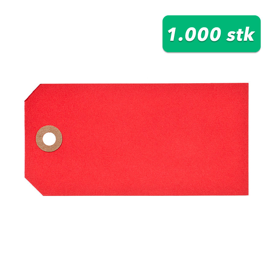 Manilamærke Rød | 6 x 12 | 1.000 stk