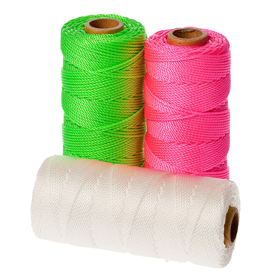 Murersnor nylon | Hvid | 1 mm | 90mtr.