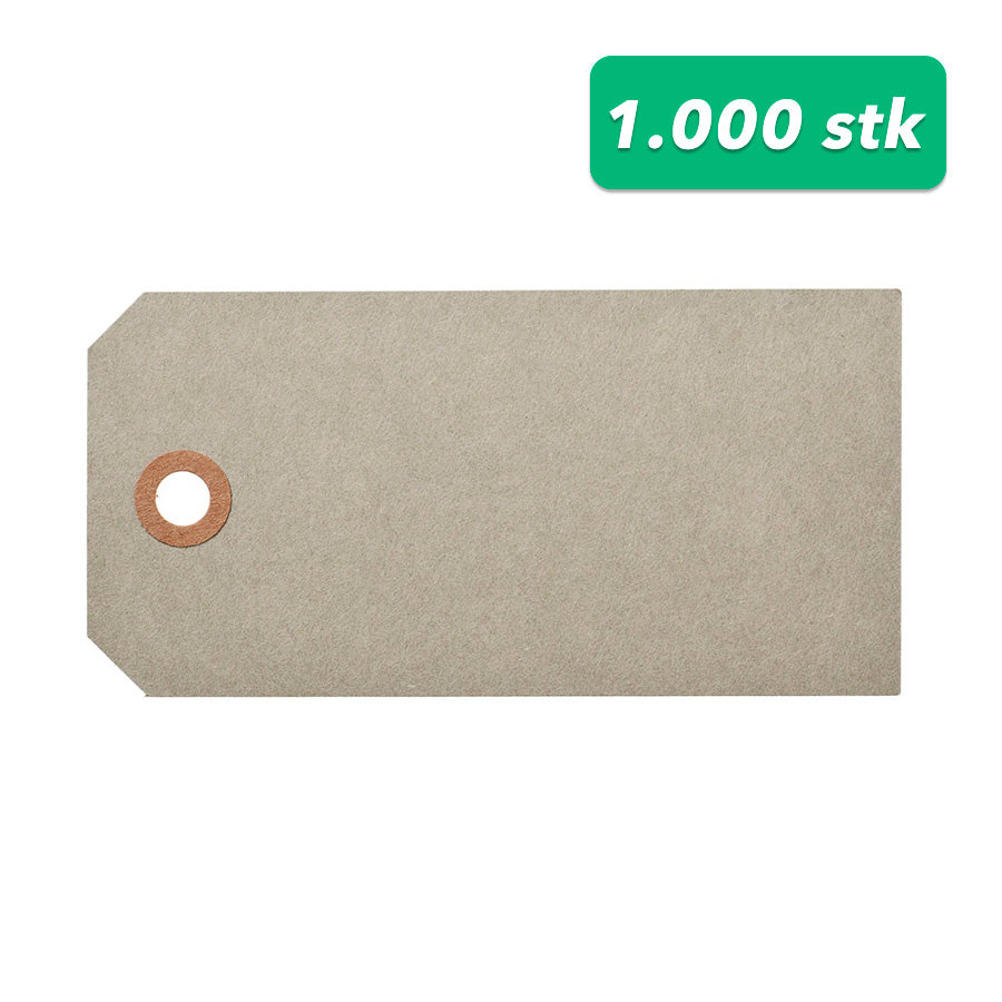 Manilamærke Grå | 6 x 12 cm | 1.000 stk