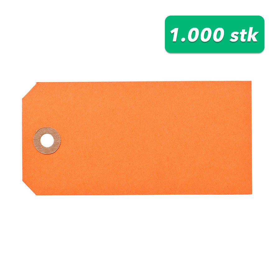Manilamærke Orange | 6 x 12 cm | 1.000 stk